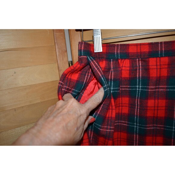 Vintage Pendleton Skirt Red Wool Plaid Timeless - Picture 2 of 6